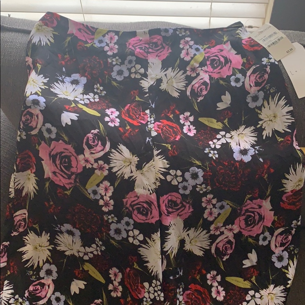 High Waisted Sheer Floral Pants